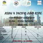 ASIAN & PACIFIC JUMP ROPE CHAMPIONSHIP – 2019